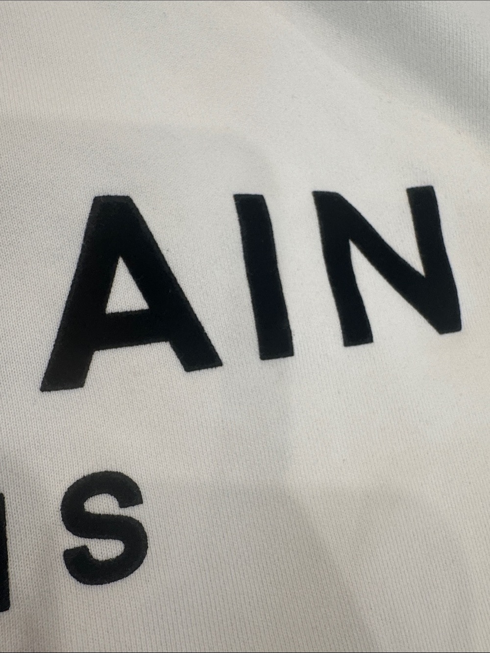 Balmain White Crewneck Sweatshirt with Black Logo - Picture 7 of 8